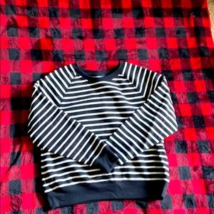 Black and white striped sweatshirt